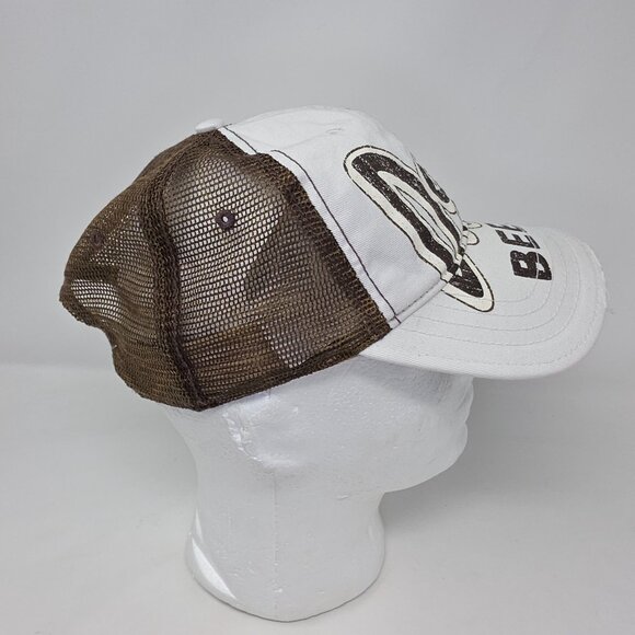 The Simpsons Duff Beer 2008 Hat Cap Mens White Brown Bottle Opener Rare Snapback - Picture 6 of 11